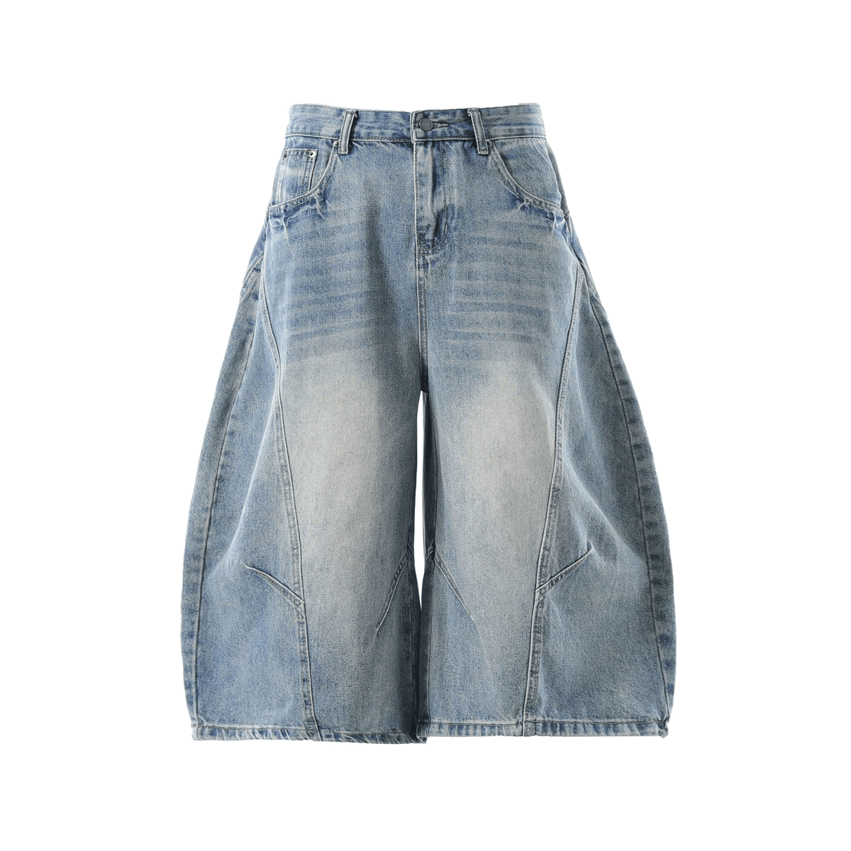 Curved Blade Denim Jorts