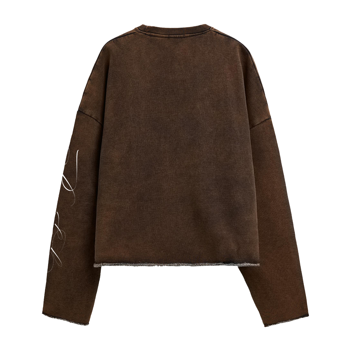 Peace & Love Washed Cropped Sweatshirt